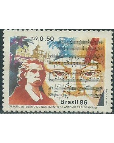 C1515  CARLOS GOMES 1986 MINT 3739